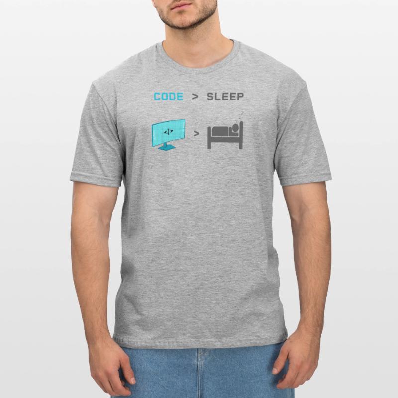 Code vs Sleep: Coder im Schlafmodus Unisex Polycotton T-Shirt