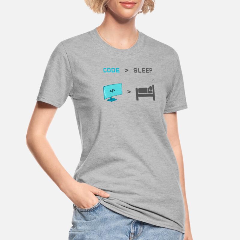 Code vs Sleep: Coder im Schlafmodus Unisex Polycotton T-Shirt