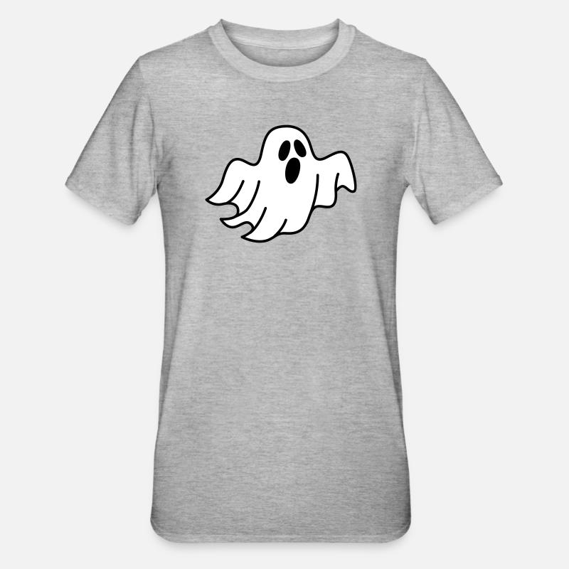 Geist oder Gespenst - Unisex Polycotton T-Shirt - Grau meliert