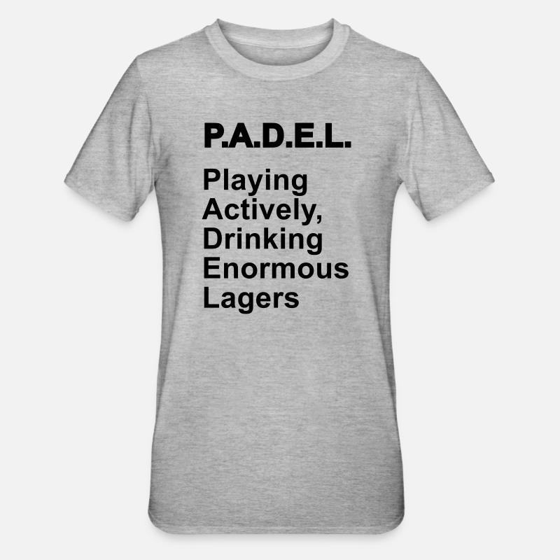 Betydningen af padel - Unisex polycotton T-shirt - grå meleret