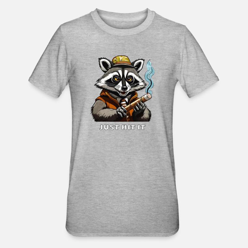 WASCHBÄR JOINT JUST HIT IT - Unisex Polycotton T-Shirt - Grau meliert