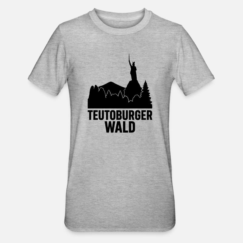Teutoburger Wald - Unisex Polycotton T-Shirt - Grau meliert