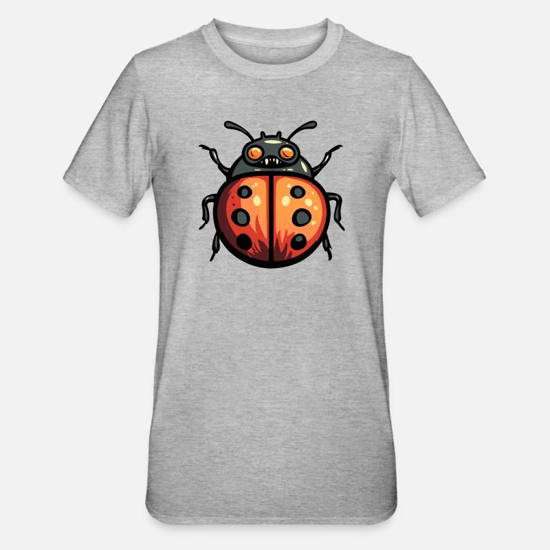 Ladybug Halloween Comic Funny - Unisex Polycotton T-Shirt - heather grey