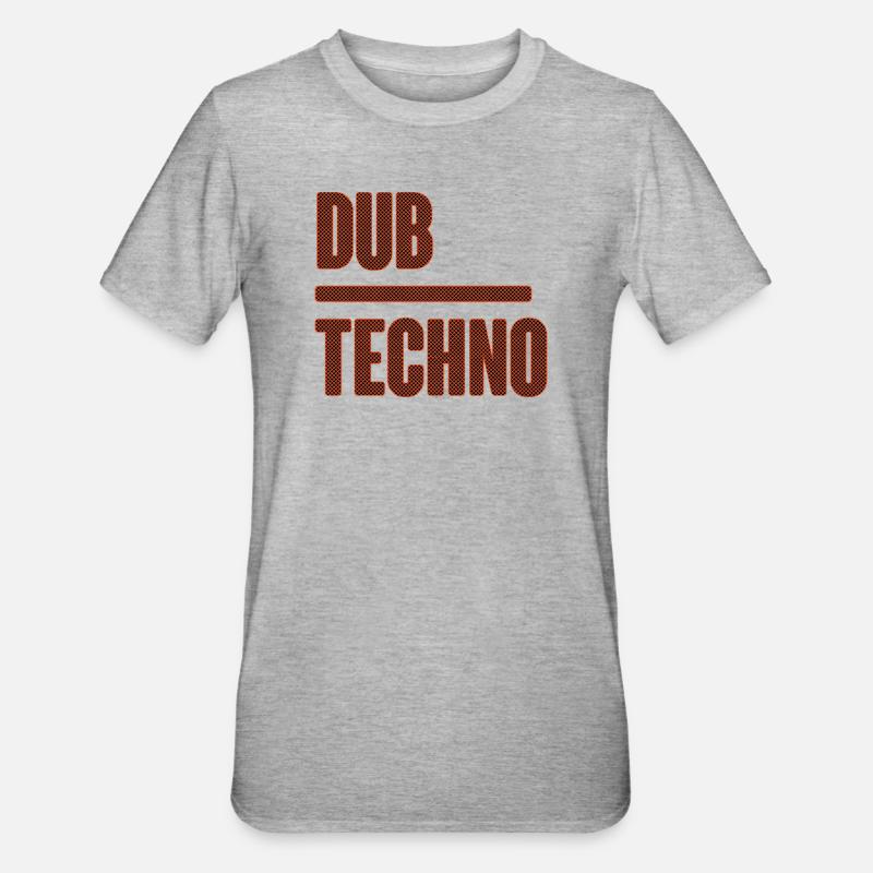 Dub Techno Mesh Neon - Unisex Polycotton T-Shirt - Grau meliert