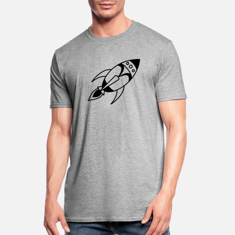 Fusée spatiale rétro – Conception de vaisseau spatial T-shirt polycoton Unisexe