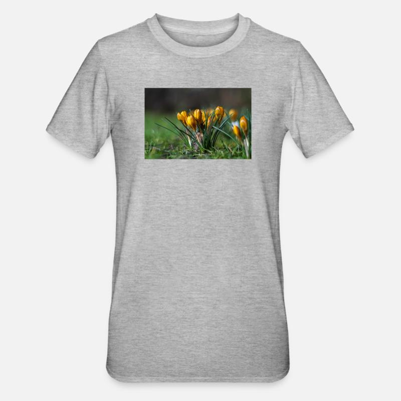 Gros plan de fleurs - T-shirt polycoton Unisexe - gris chiné