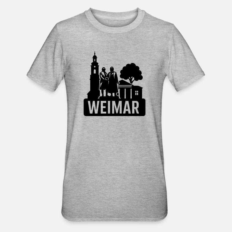 Weimar, Thuringe - T-shirt polycoton Unisexe - gris chiné