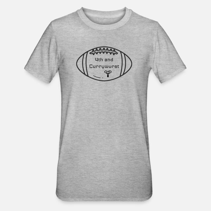 4e Down et Currywurst Football Berlin - T-shirt polycoton Unisexe - gris chiné