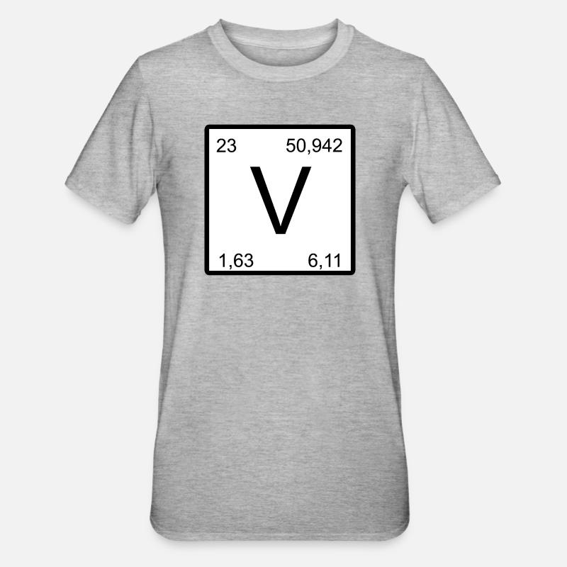Vanadium V-Element Conception - T-shirt polycoton Unisexe - gris chiné