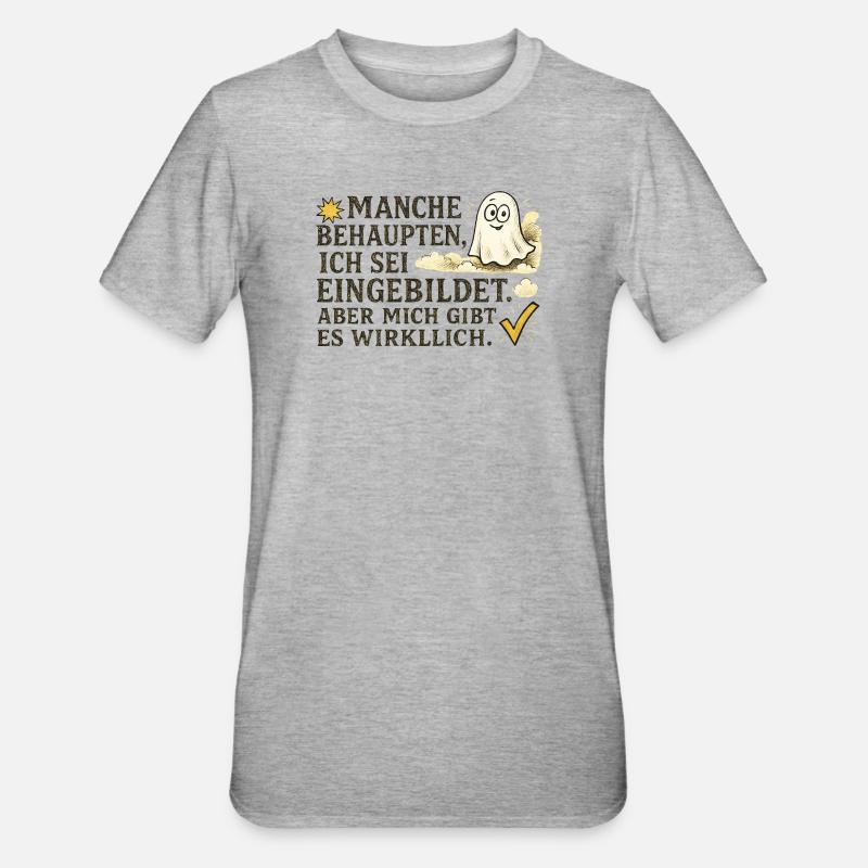 Manche behaupten, ich sei eingebildet - Unisex Polycotton T-Shirt - Grau meliert
