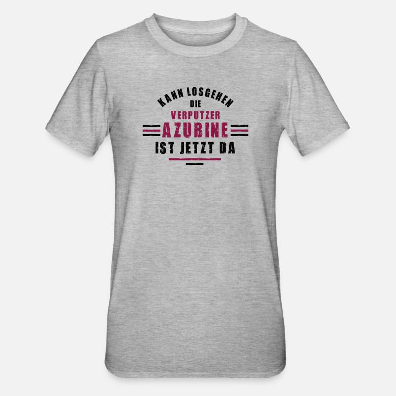 Trainee plasterer apprenticeship training plasterer - Unisex Polycotton T-Shirt - heather grey