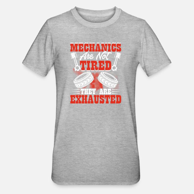 Mechanic Mechatronics Technician Handyman Gift - Unisex Polycotton T-Shirt - heather grey