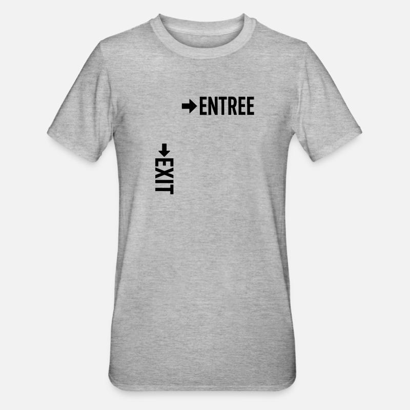 Entrée de sortie - T-shirt polycoton Unisexe - gris chiné