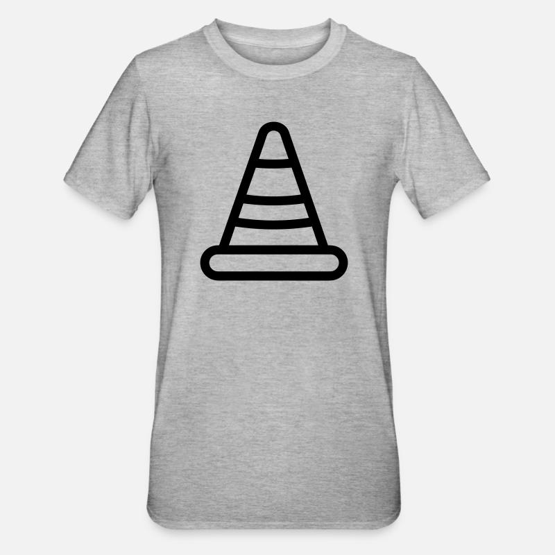 cône de signalisation - T-shirt polycoton Unisexe - gris chiné