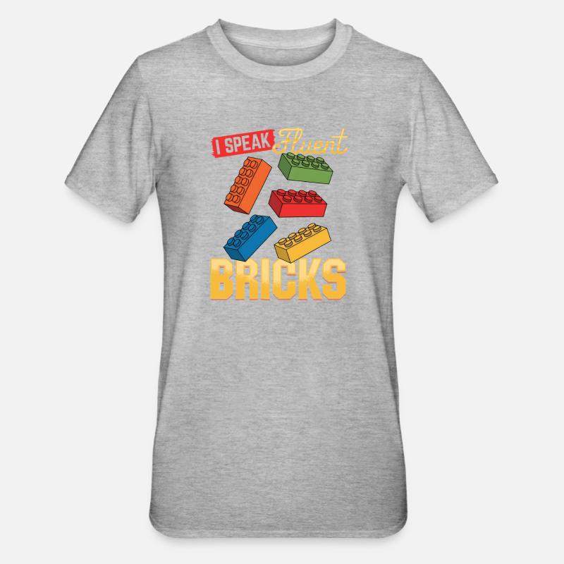 Blocs de construction Enfants Brick Builder - T-shirt polycoton Unisexe - gris chiné