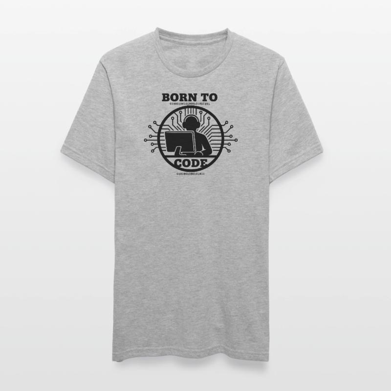 Codeur né pour coder Programmeur T-shirt polycoton Unisexe