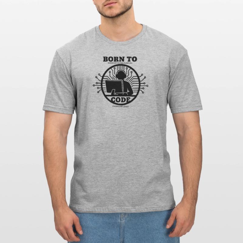 Codeur né pour coder Programmeur T-shirt polycoton Unisexe