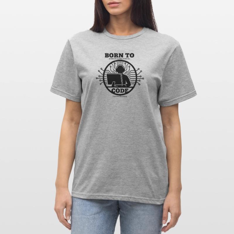 Codeur né pour coder Programmeur T-shirt polycoton Unisexe