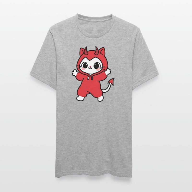 Cat Devil Kapuzenpullover Rot Unisex Polycotton T-Shirt