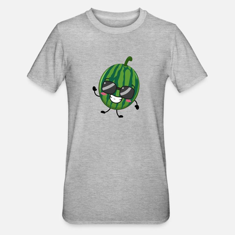 Lunettes de soleil Pastèque - T-shirt polycoton Unisexe - gris chiné