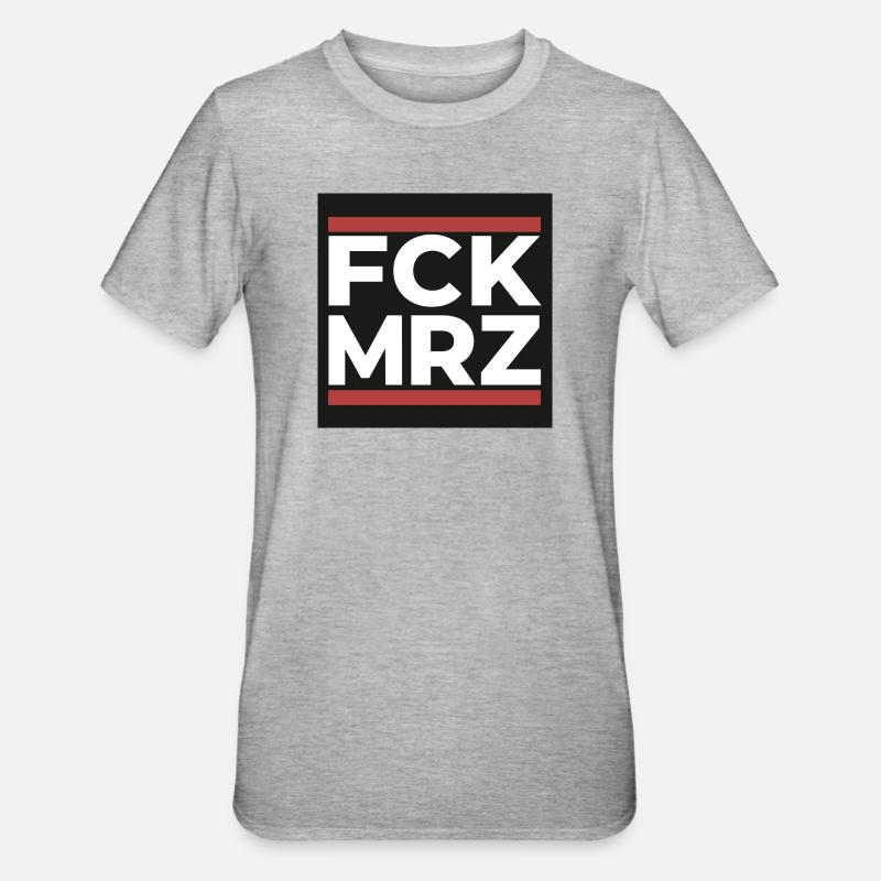 FCK Mar – Déclaration antifasciste Shi - T-shirt polycoton Unisexe - gris chiné