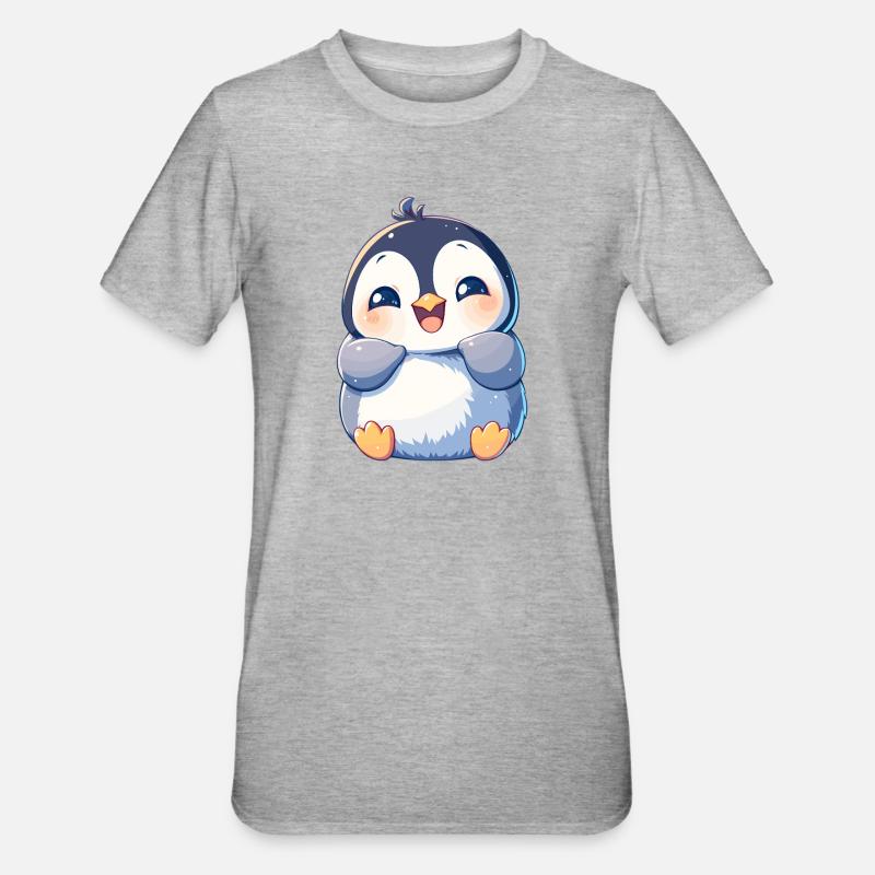 Pingouins Pingouin - T-shirt polycoton Unisexe - gris chiné