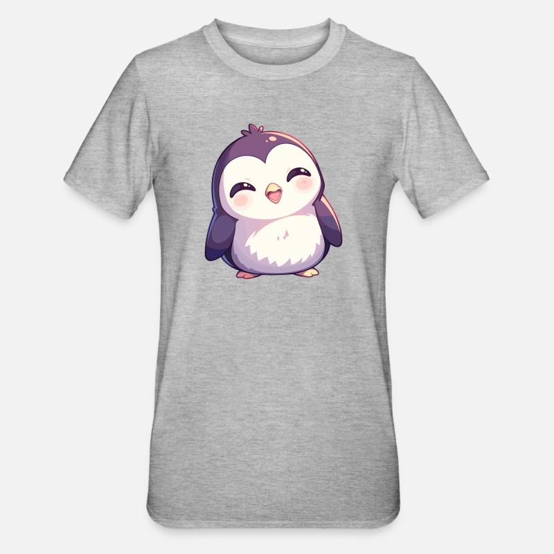 Pingouins Pingouin - T-shirt polycoton Unisexe - gris chiné