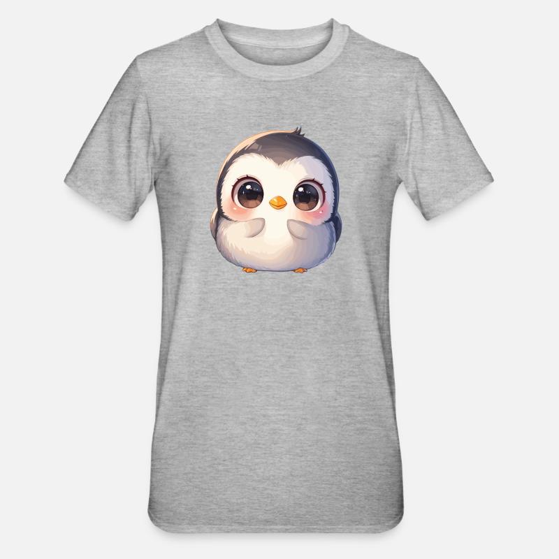 Pingouins Pingouin - T-shirt polycoton Unisexe - gris chiné