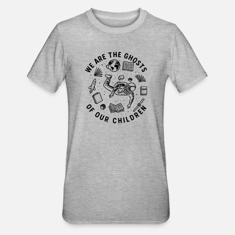 À travers les galaxies et le temps - T-shirt polycoton Unisexe - gris chiné
