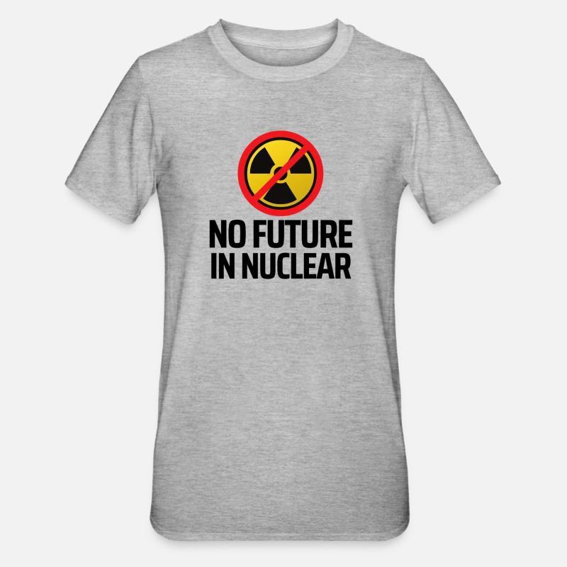 No nuclear power - Unisex Polycotton T-Shirt - heather grey