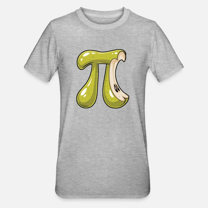Poire Pi Vert Math - T-shirt polycoton Unisexe - gris chiné