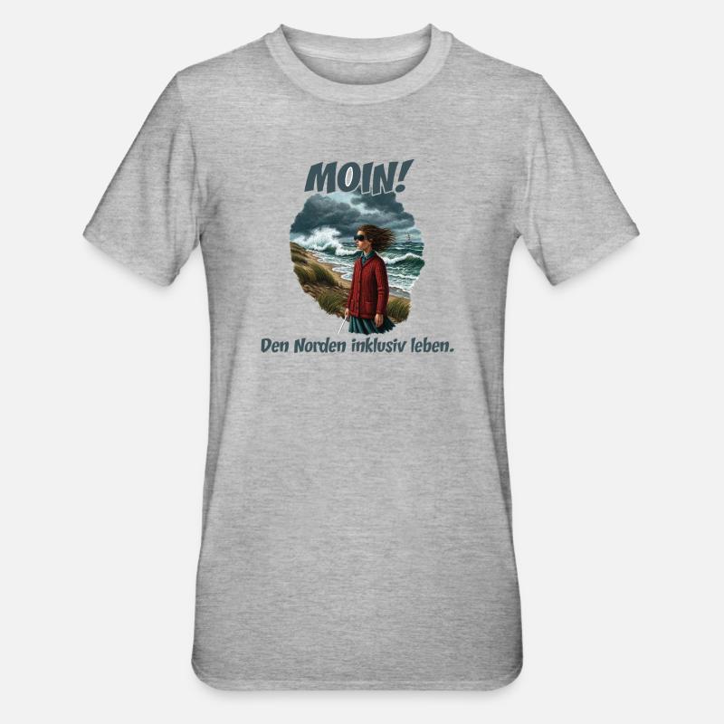 Moin y compris vent côtier - T-shirt polycoton Unisexe - gris chiné
