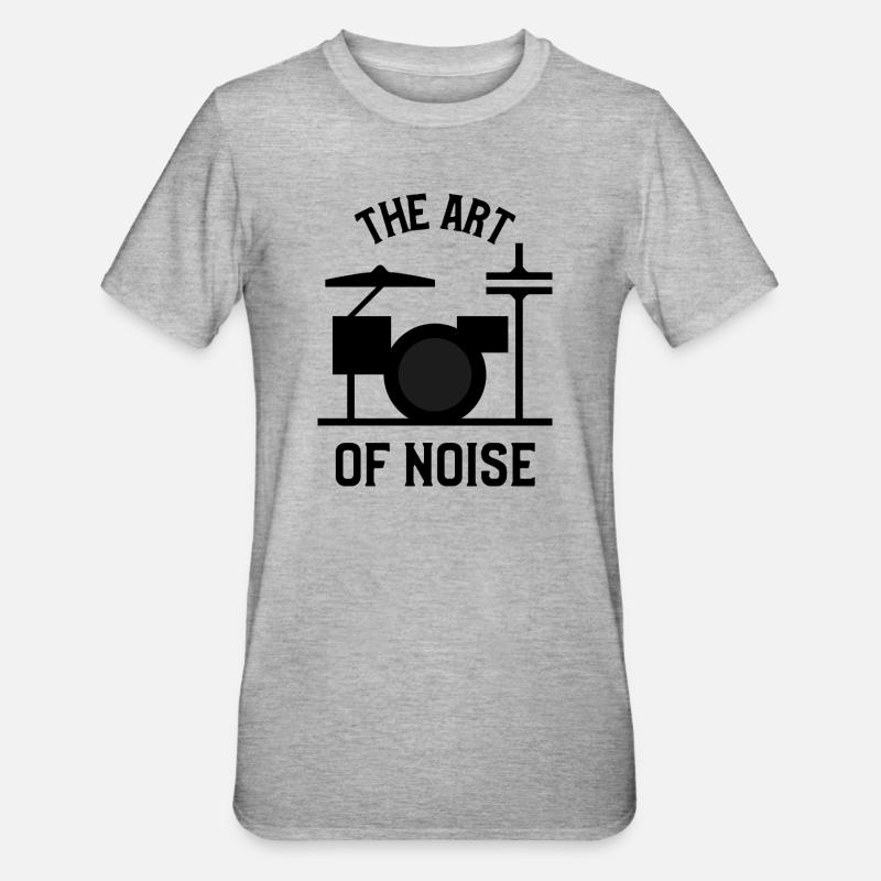 L’art du bruit – Conception de kits de batterie - T-shirt polycoton Unisexe - gris chiné