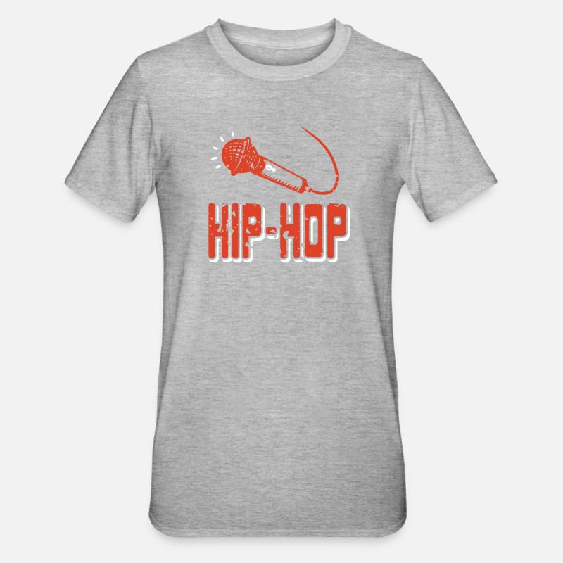 Rythme Rythme Microphone Flow Retro Vibe - T-shirt polycoton Unisexe - gris chiné