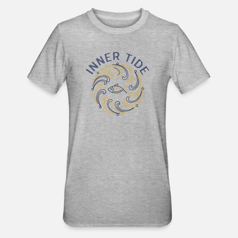 Rivière à marée intérieure - T-shirt polycoton Unisexe - gris chiné