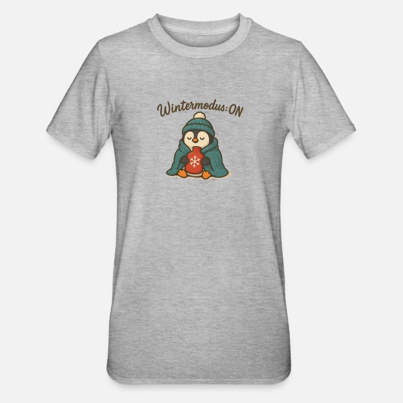 Mode hiver activé - T-shirt polycoton Unisexe - gris chiné