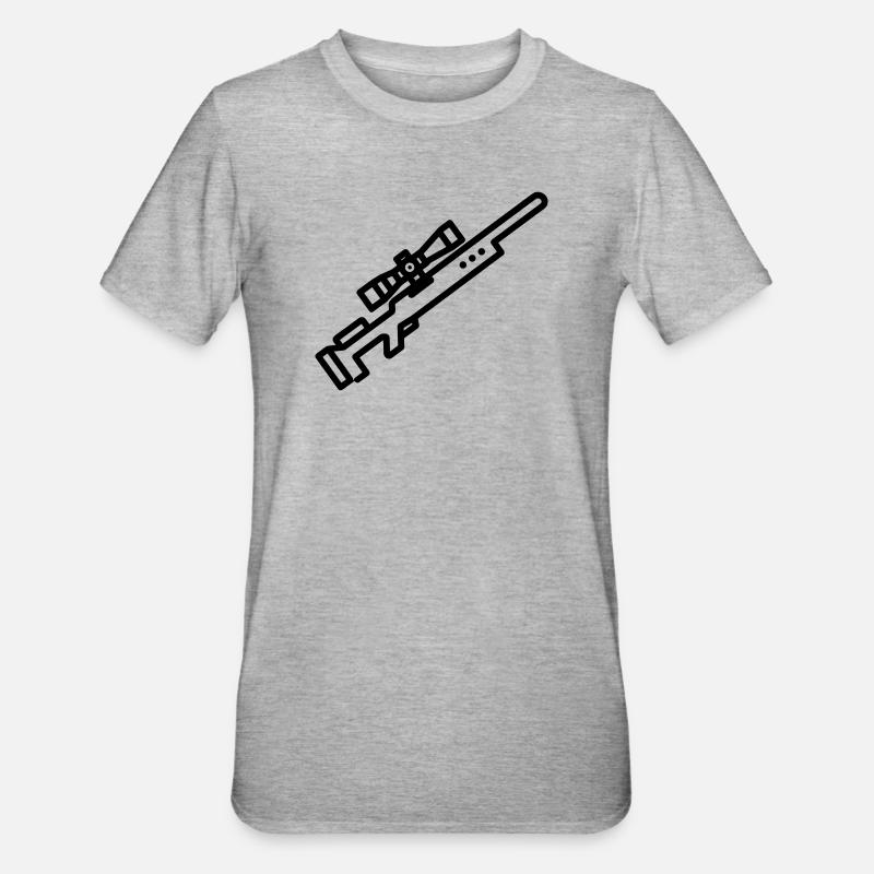 Sniper - T-shirt polycoton Unisexe - gris chiné