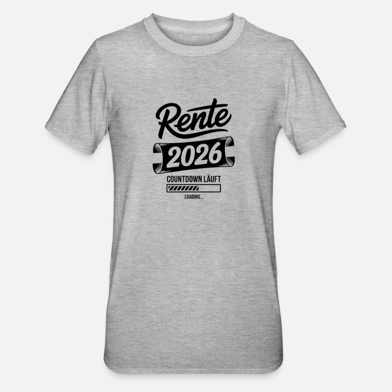 Pension 2026 Countdown Chart - Unisex Polycotton T-Shirt - heather grey