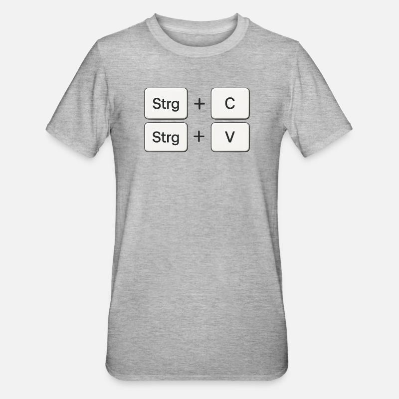 Copy + Paste | Copy + Paste - Unisex Polycotton T-Shirt - heather grey