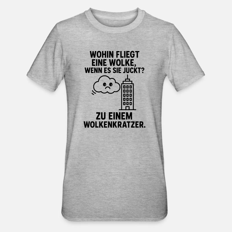 Cloud scratch children's joke - Unisex Polycotton T-Shirt - heather grey