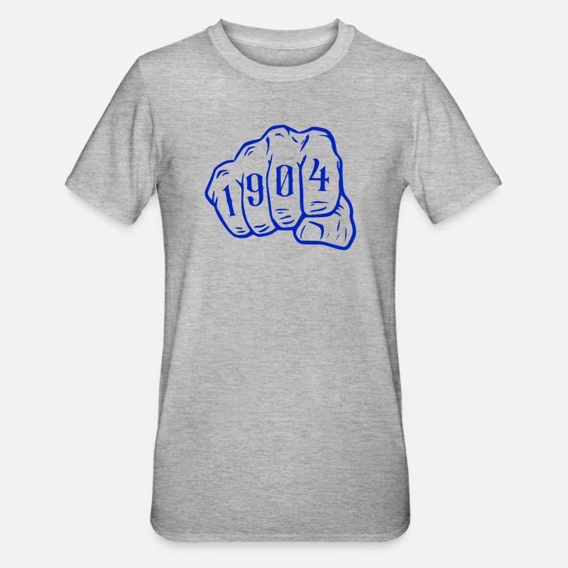 Ruhrpott Echte Gelsenkirchener seit 1904  - Unisex Polycotton T-Shirt - Grau meliert