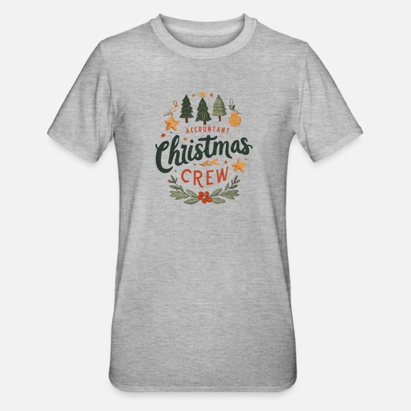 Comptable Christmas Crew Tee - T-shirt polycoton Unisexe - gris chiné