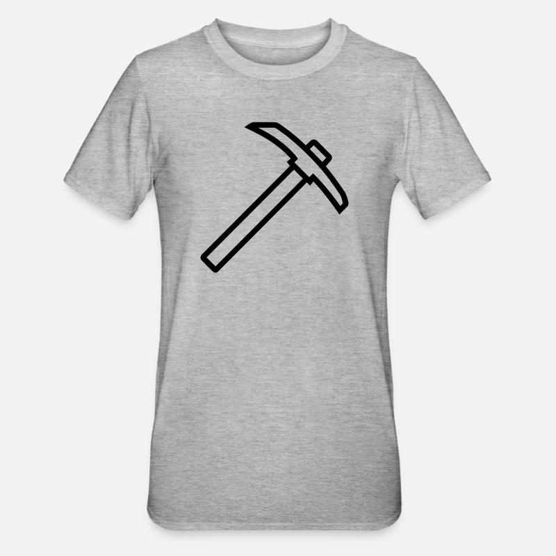 Eispickel - Unisex Polycotton T-Shirt - Grau meliert