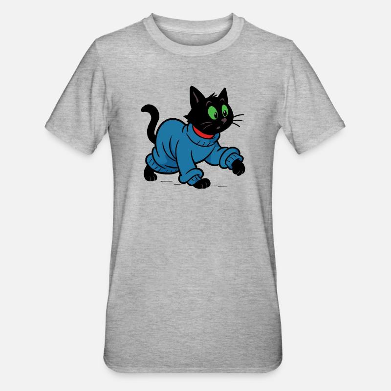 Meeko en pull oversize - T-shirt polycoton Unisexe - gris chiné