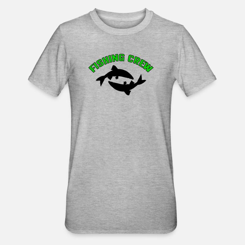 Fisch Crew - Unisex Polycotton T-Shirt - Grau meliert