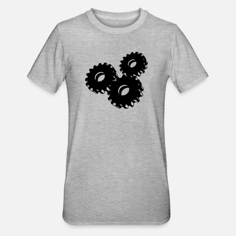 Roue dentée - T-shirt polycoton Unisexe - gris chiné