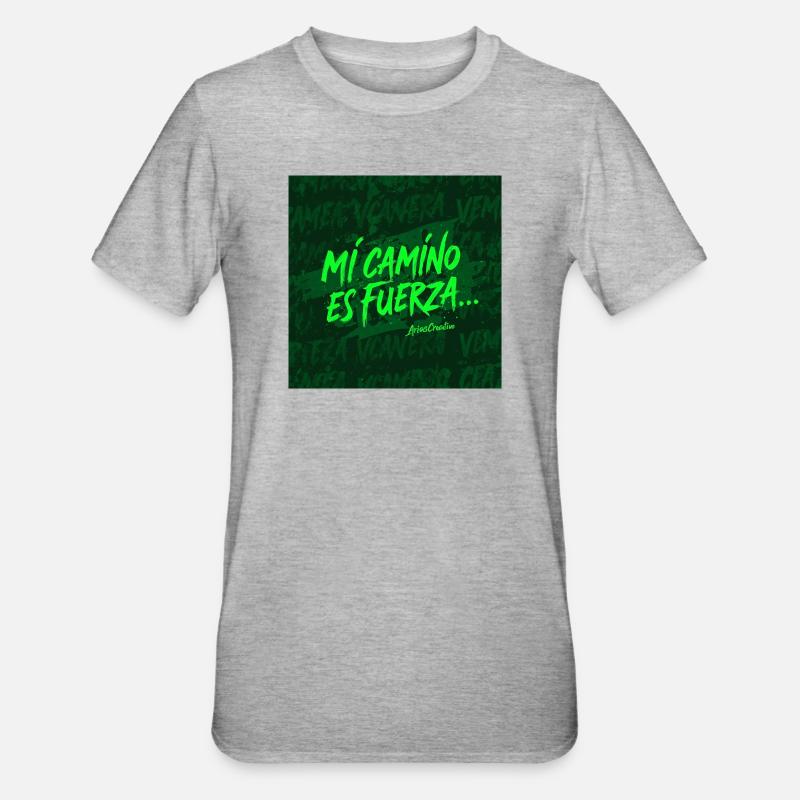 Mon chemin, c’est la force - T-shirt polycoton Unisexe - gris chiné