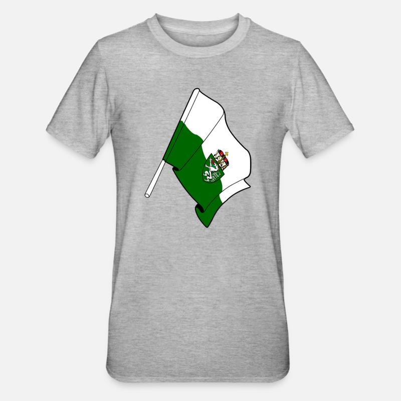Drapeau de Styrie - T-shirt polycoton Unisexe - gris chiné