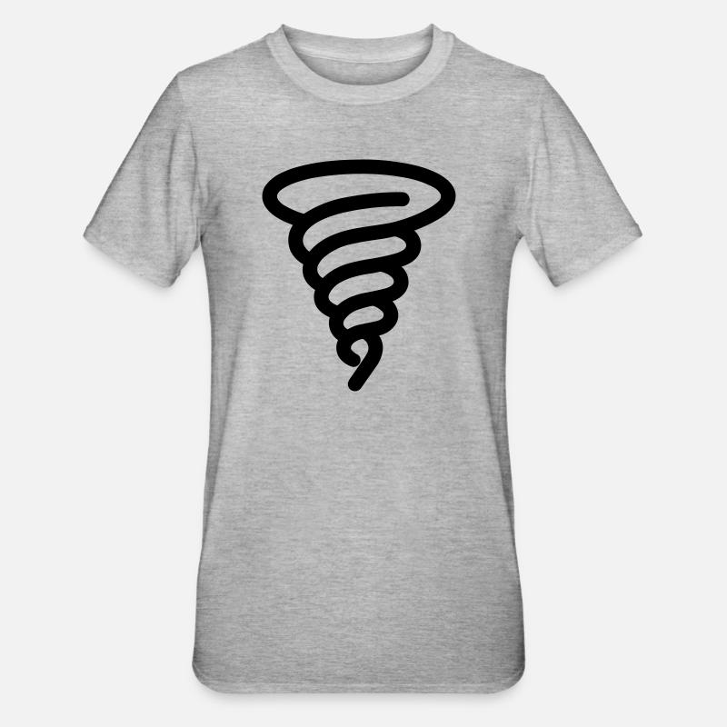 tornado - Unisex Polycotton T-Shirt - heather grey