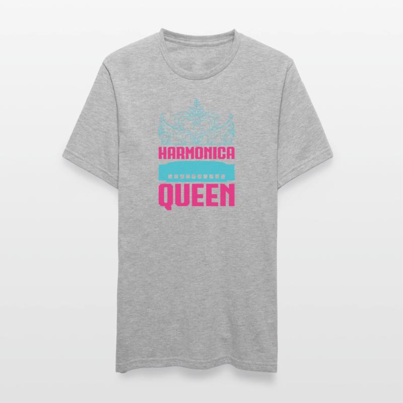 Harmonica Drôle Queen Harmonica T-shirt polycoton Unisexe